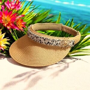 Stylish Tan and Black Women's Visor